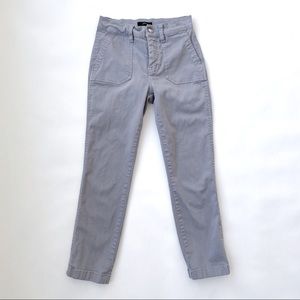 J Crew Vintage Straight Cargo Pant Slub Sateen in Slate
